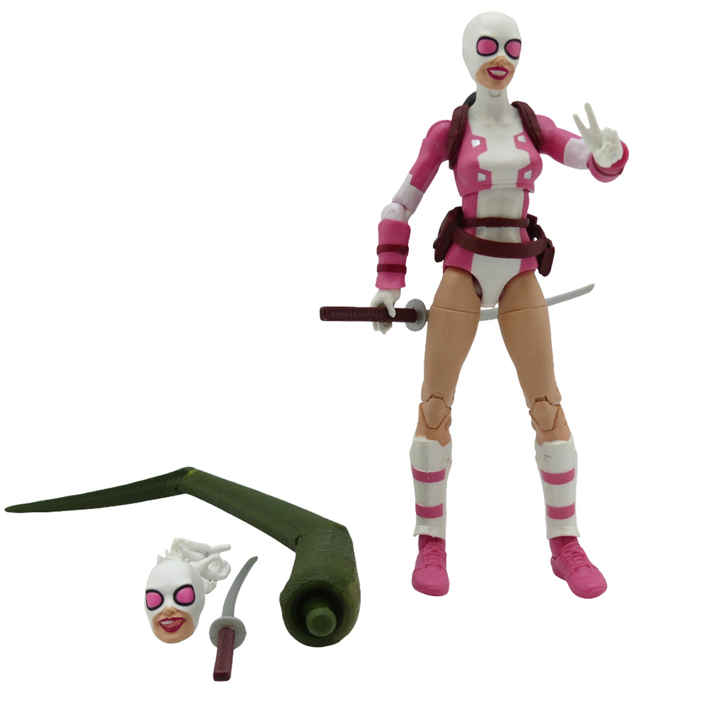 Marvel Legends Series Gwenpool Action Figure w/ Sword Head & BAF Lizard Tail